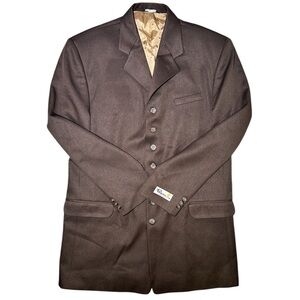 Falcone 'Hugo' Vintage NWT Brown Mafia 7 Button Blazer sports coat Sz 44L